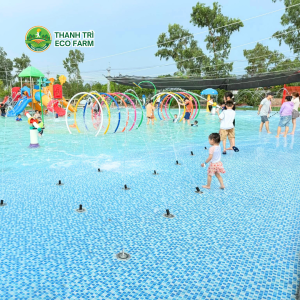 Không gian bể vầy tại Thanh Trì Eco Farm